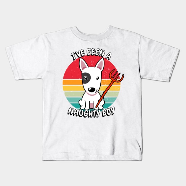 ive been a naughty boy - bull terrier Kids T-Shirt by Pet Station